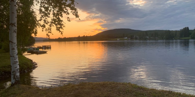 Solnedgång över Luleälven